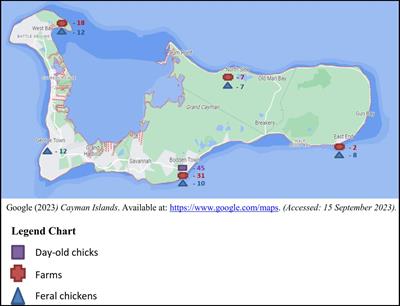 Epidemiology of Salmonella enterica subspecies enterica serotypes, isolated from imported, farmed and feral poultry in the Cayman Islands